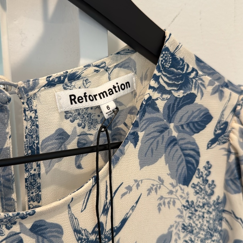 Reformation Blue Floral Midi Dress - Picture 4 of 8